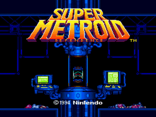 Super Metroid Dependence Title Screen